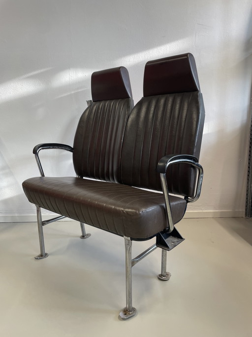 Vintage train / bus bench