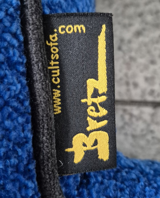 Image 1 of 2 cuscini Keith Haring Bretz giallo + blu design classico del 1998