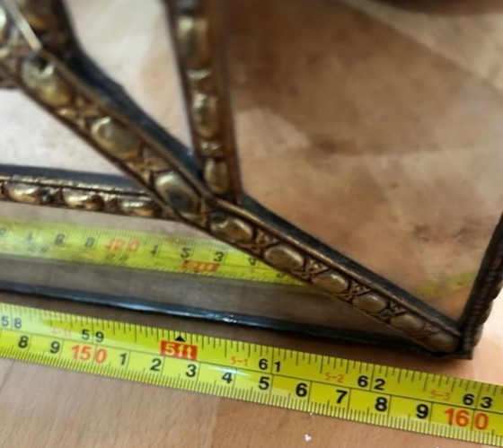 Image 1 of Large Wall Mirror 160x93 cm Beveled Gold Frame Venetian Style - Glamorous and Luminous