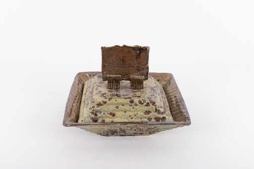 Unique glazed ceramic bowl, Sicily 1990’s
