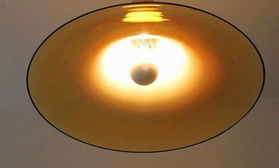 Image 1 of Lampada a sospensione Cosack in vetro di Murano color ambra