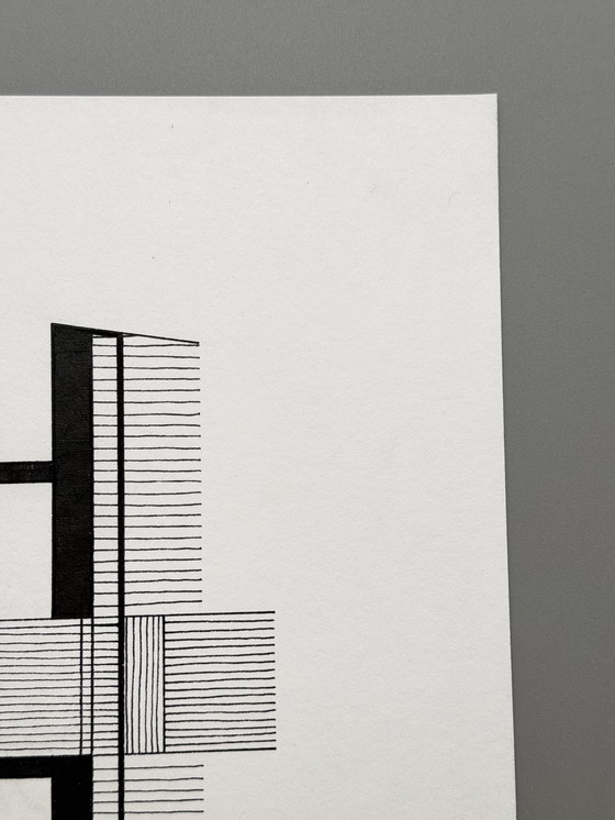 Image 1 of Eugène Eechaut (1928-2019) Architectural Abstraction, Ink, 1988