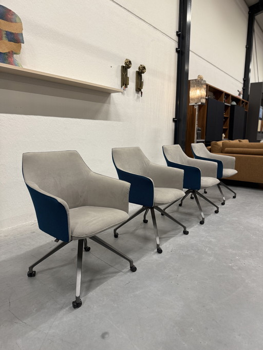 4 Mara Twist Esszimmerstuhl blau