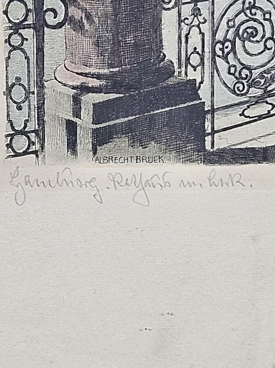 Albrecht Bruck, Stadhuis in Hamburg, Ets – Giclée Prints, Wood, Realisme (photo 5 of 14)