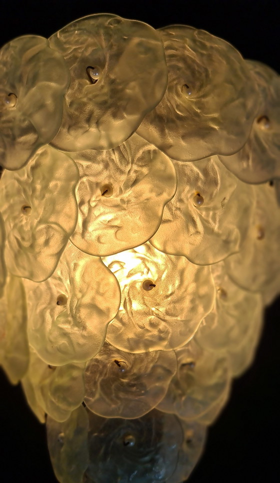 Image 1 of Lampada da parete in vetro di Murano degli anni '60/'70 con cestino di fiori.