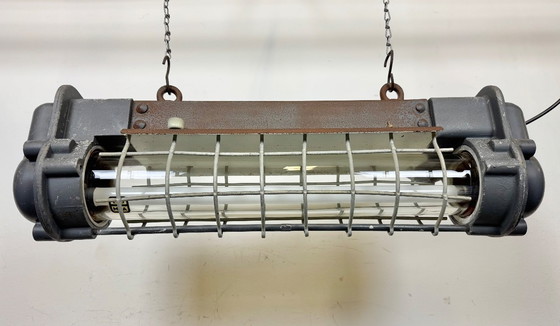 Image 1 of Lampada a sospensione industriale grigia di Elektrosvit, anni '70