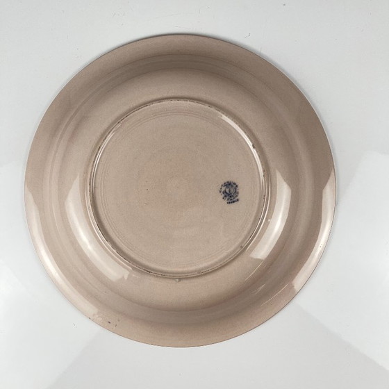 Image 1 of Pale pink round, shallow dish, St Amand, ceranor, 1940