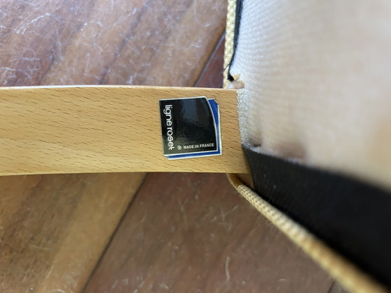 Eethoek uitschuiftafel en 4 stoelen Ligne Roset – Eetkamerset, Glass, Textile (photo 5 of 5)