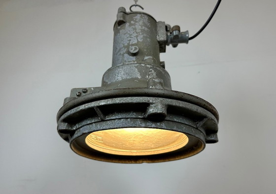 Image 1 of Industrial Grey Cast Aluminium Pendant Light, 1960s