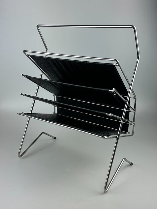 60's 70's Porte-revues Métal Plastique Space Age