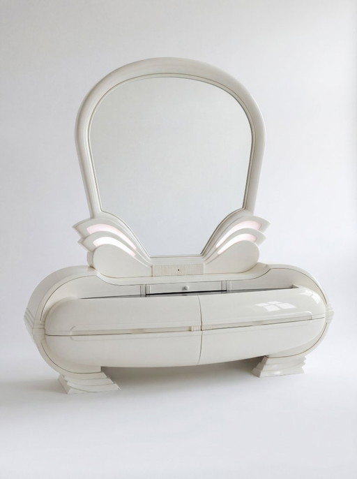 Vintage Illuminated vanity table from Fonte del Mobile, 1970s