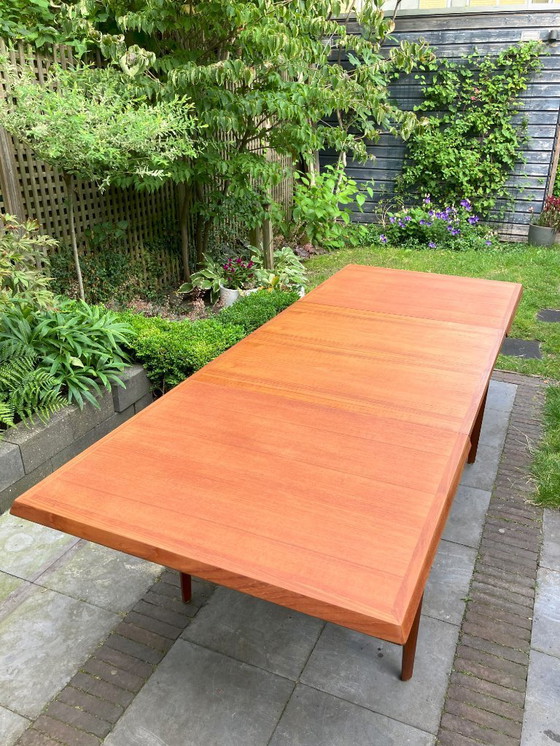 Image 1 of Mesa de comedor danesa extensible de teca de Aage Schmidt-Kristensen para Fritz Hansen
