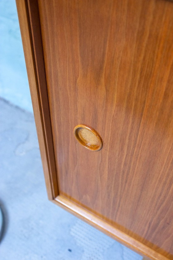 Image 1 of Vintage sideboard chest of drawers shelf teak nut mid century 60s
