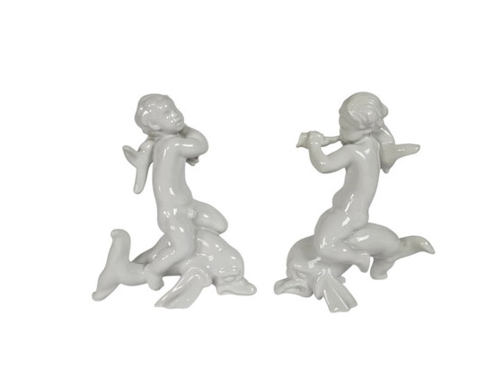 Image 1 of B&G- Bing & Grondahl - 'Sea' - design Karl Nielsen - model 4052 - Denmark - 2nd quarter 20th century