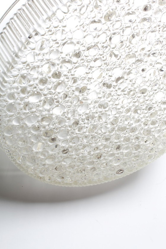 Image 1 of Große, antike Obstschale aus Pressglas / Seltenes, klares Glas-Mittelstück / Italien / 1970er Jahre