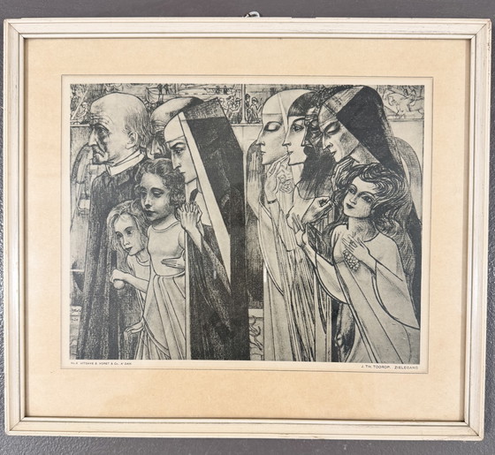 Jan Toorop 1858-1928 / Litografia Originale - Zielengang 1920 – Litografie e stampe, Paper (photo 4 of 8)