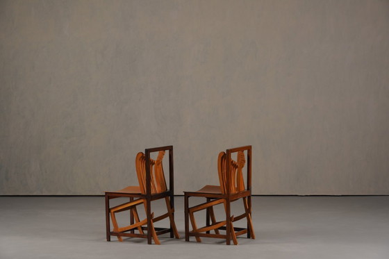 Image 1 of Chaises de salle à manger vintage au design sculptural unique, France années 1960, lot de 2