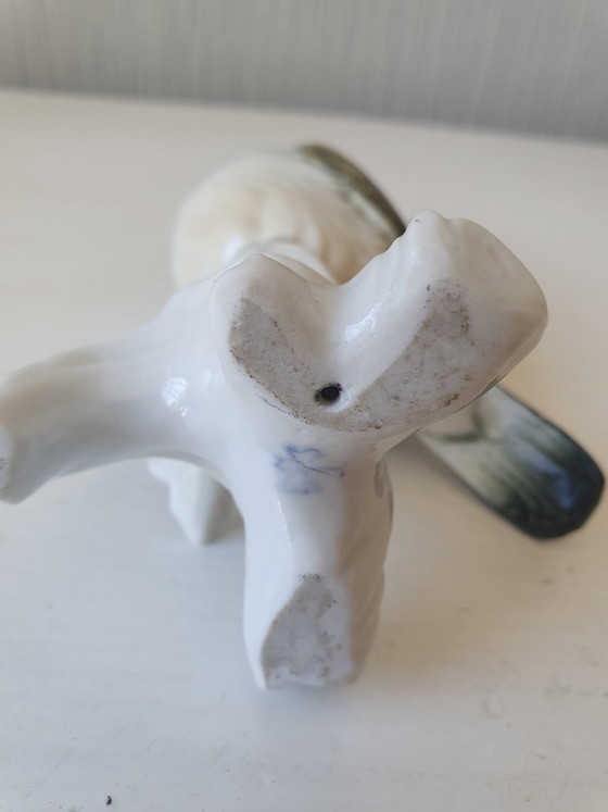 Image 1 of Uccellino in porcellana di Karl Ens – cincia dal ciuffo – dipinto a mano