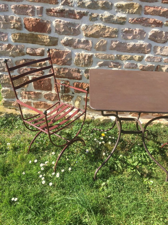 Smeedijzeren tuinmeubelset – Tuinmeubelen, Vintage (photo 2 of 9)