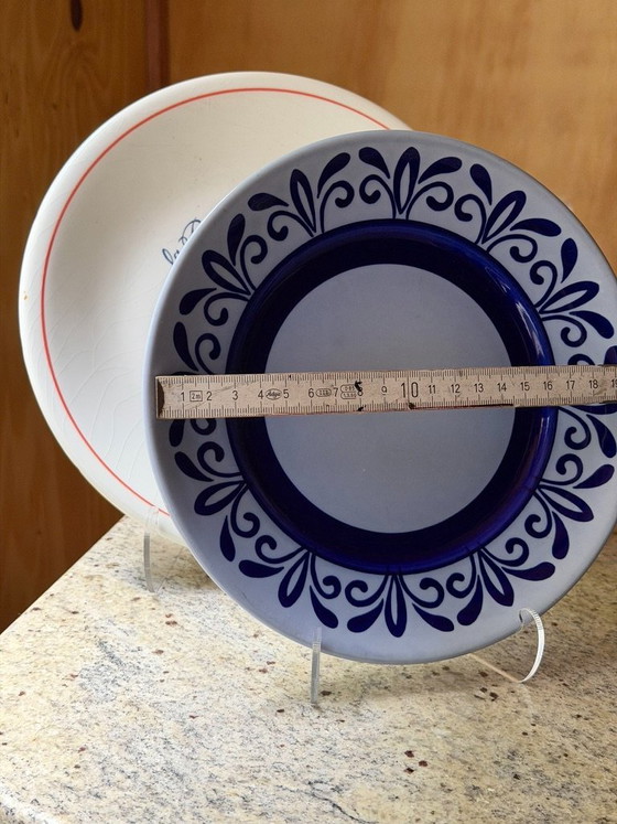 Set Of 5 Royal Sphinx Maastricht Porcelain Plates - Handpainted Blue White Floral Delfts Style - Made In (photo 11 of 11)