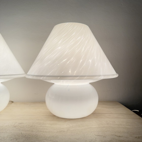 Image 1 of Limburg Glashütte Glass Table Lamp Mushroom, 1970's