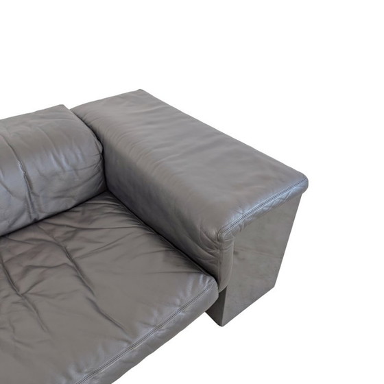 Knoll Brigadier Zweisitzer Leder schwarz Cini Boeri flache Lehne – 2 Sitzer Sofas, Leather, Wood (photo 6 of 12)