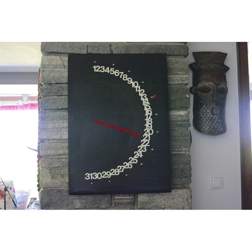 Calendrier cadran solaire vintage de Giulio Confalonieri pour Paolo Niva, Milan, 1978