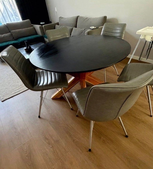 Tavolino da caffè con sedie – eetkamerset, Metal, Wood (photo 2 of 9)