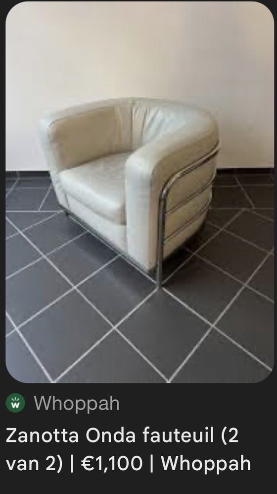 Image 1 of Fauteuil Zanotta Onda, fauteuils Art déco vintage