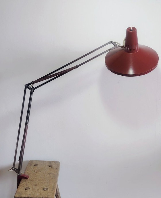 Image 1 of Terry Hala architectural industrial  table lamp. by H. Busquet for Hala,