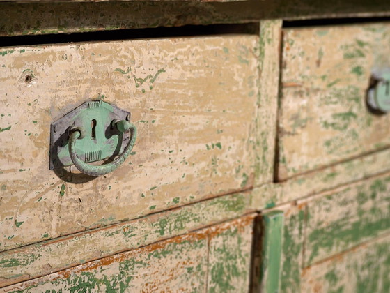 Antique green bedroom dresser (c.1920) #8 – Chest of drawers (photo 28 of 40)
