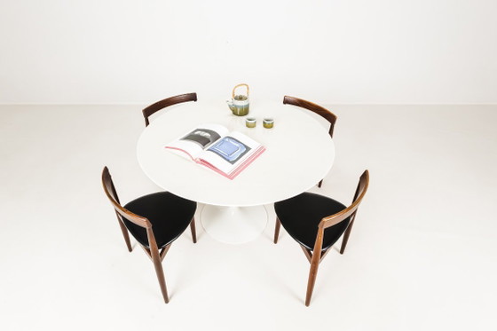 Image 1 of Round Marble Tulip Dining Table by Eero Saarinen, Knoll, 2000s