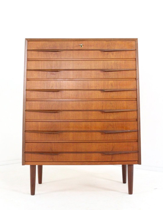 Image 1 of Deense hoge ladekast 'Olsted' vintage 