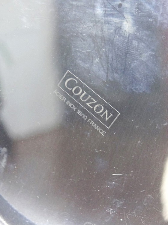 Image 1 of Seau à champagne vintage 80-90's Orfévrerie Jean Couzon en acier inox 18/10
