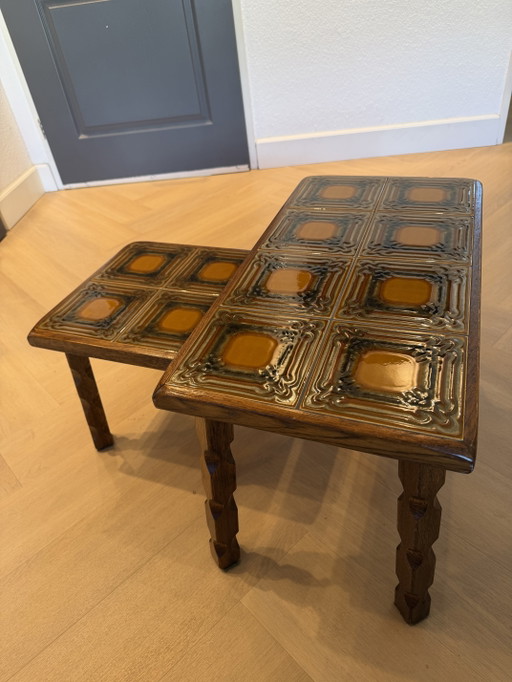 Vintage tegel-miniset – Eiken met Keramische Tegels (Jaren '70)