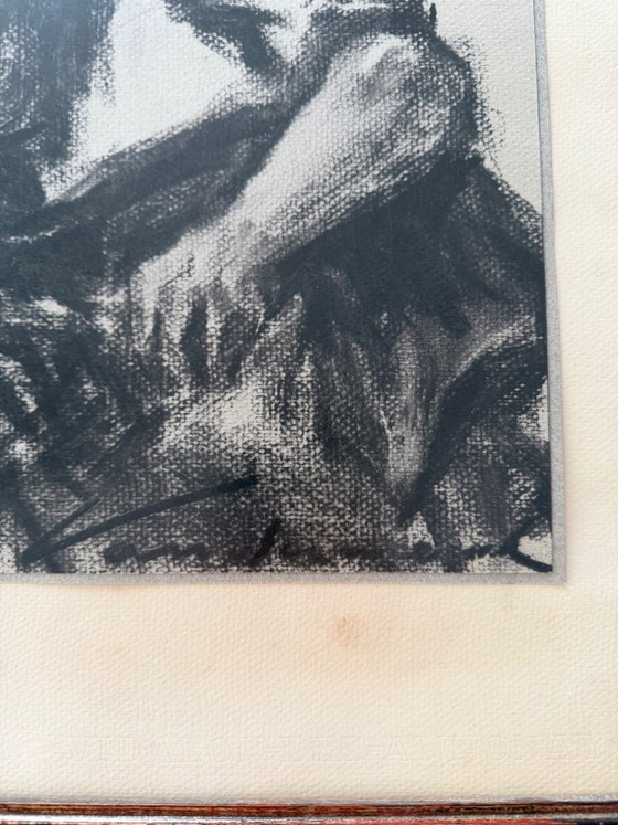 Image 1 of Disegno a carboncino, Uomo con cappello