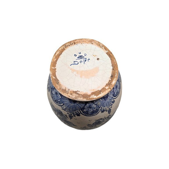 Image 1 of Vecchio vaso con coperchio in ceramica di Delft, metà del XX secolo