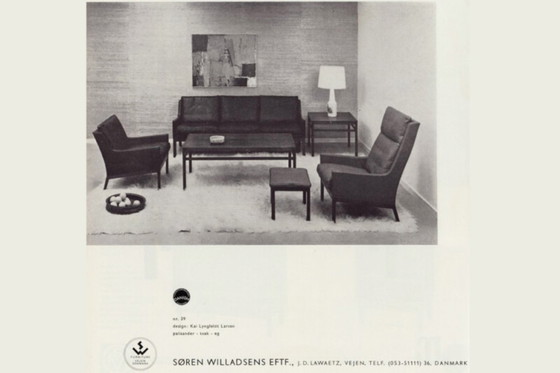 Image 1 of Fauteuil Vintage Moderne Modèle 39 Mid-Century par Kai Lyngfeldt Larsen pour Søren Willadsen, 1960s