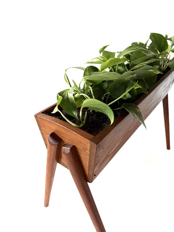 Image 1 of Vintage Danish teak planter '60