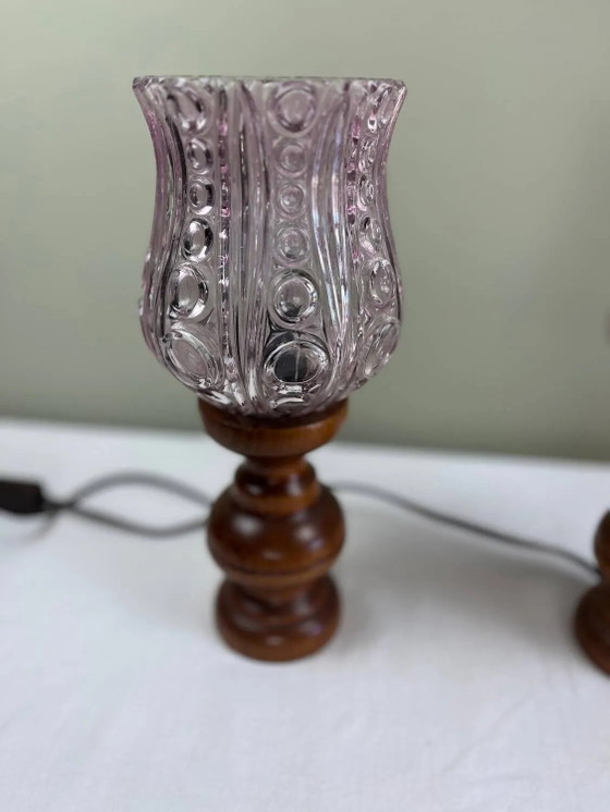 Art Deco Nachttischlampen – Crystal, Wood (photo 9 of 15)