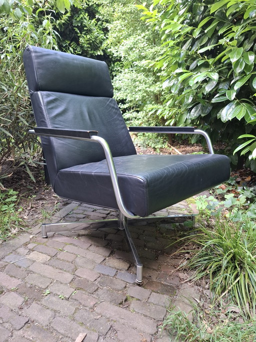 Vintage Designer Leder Harvink Sessel oder Drehstuhl
