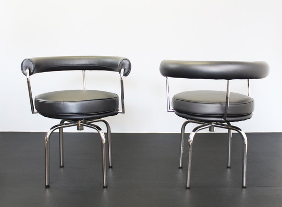 Image 1 of 2x Lc7 Chairs Le Corbusier Cassina Seats