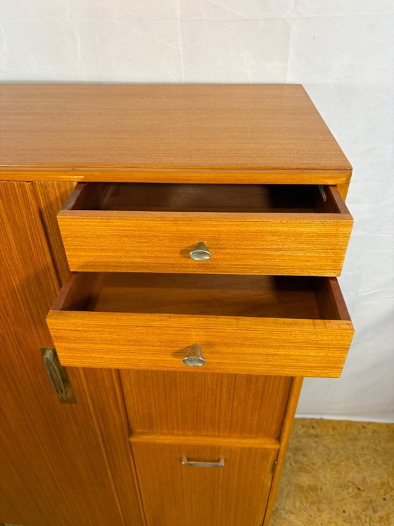Image 1 of Mid Century Retro Teak Gentleman’s / Bachelor Wardrobe by Remploy (Circa 1960)  A fantastic mid century modern teak gentleman’s,