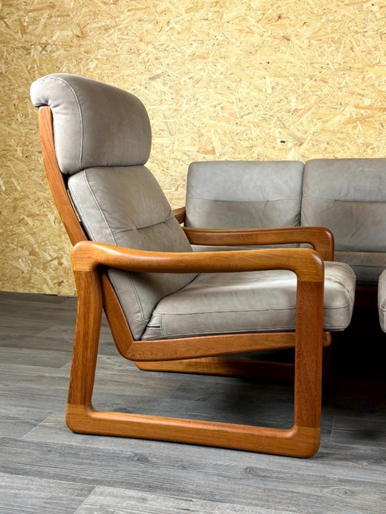 Image 1 of Divano in teak anni '60-'70 a 3 posti e 2 poltrone Easy Chair Holstebro Møbelfabrik A/S