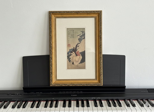 Een paar vintage ingelijste Hiroshige-prenten - Japanse houtsnedekunst