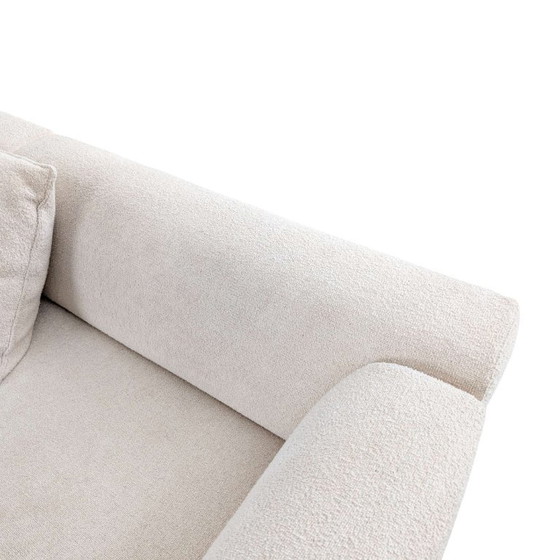 Original Cassina MET 250 Bouclé Sofa Piero Lissoni 2 seaters, Textile, Metal, Beige (photo 9 of 10)
