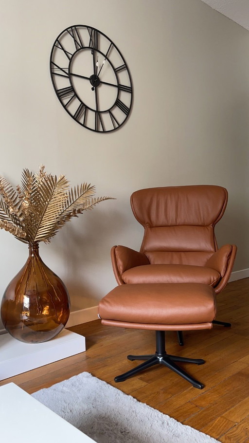 Boconcept Reno+ designer armchair with footrest