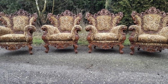 Image 1 of 4 fauteuils baroques italiens