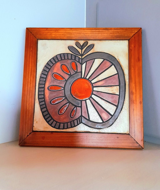 Ceramic trivet Vallauris 1960