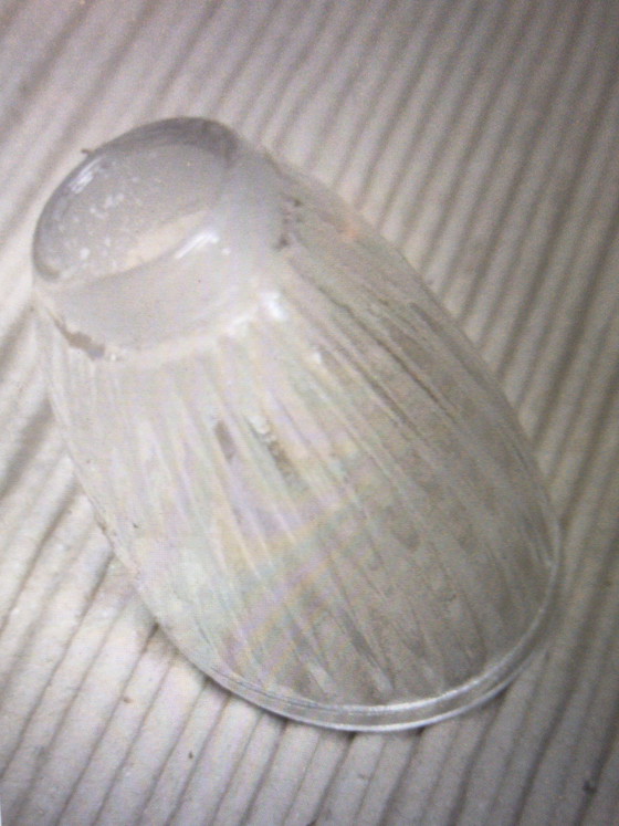 Image 1 of 2x G4 spring clip horseshoe lampshades transparent glass New!